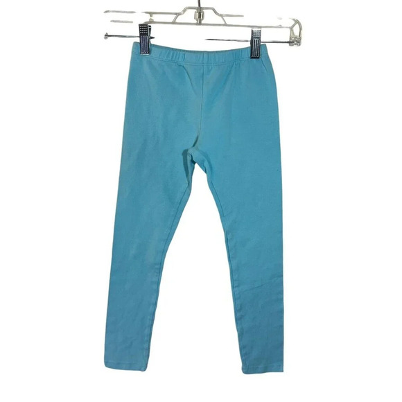 The Childrens Place Girls Light Blue Leggings Medium 7/8 Turquoise Plain Basic - Picture 1 of 3